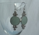 DESARU GREEN GLAZE EARRINGS